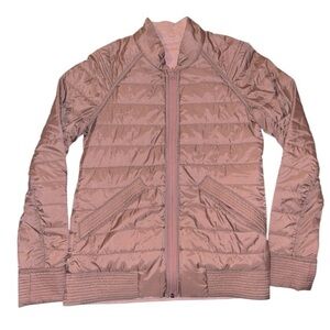 Lululemon The Bomb Bomber Jacket Bark Berry / Heathered Bark Berry size 4